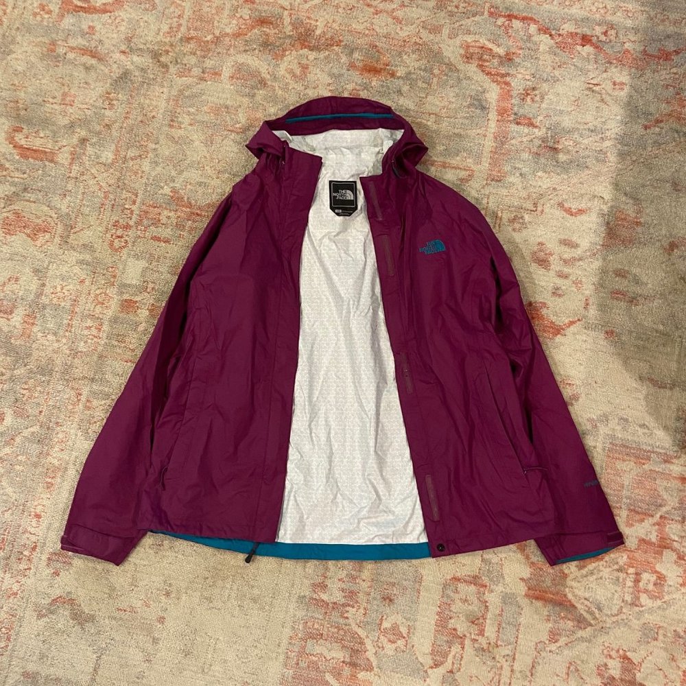 Women's The North Face Rain Jacket Purple & Teal